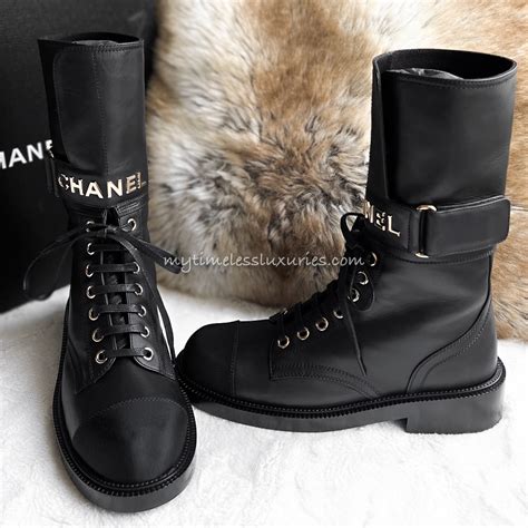 buy chanel combat boots|chanel shoe laces for boots.